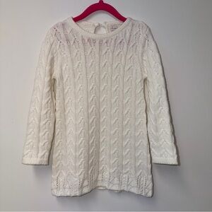 Catherine Malandrino Girls 3T White Cable Knit Dress